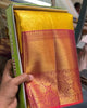 Golden Sun Kanchipuram Silk Saree with Rani Zari Border
