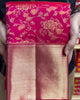 Royal Rani Pink Floral Zari Banarasi Silk Saree