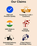 List of product claims with icons and text on a beige background