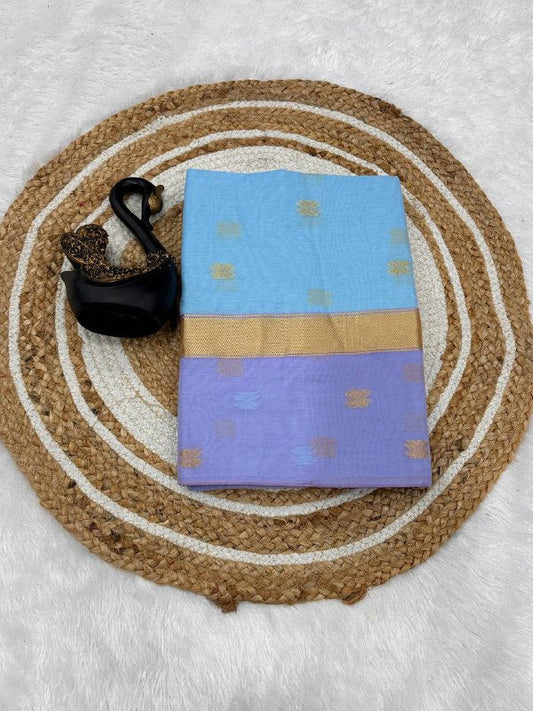 Lilan Slub Soft Cotton Saree with Rich Weaving Blouse