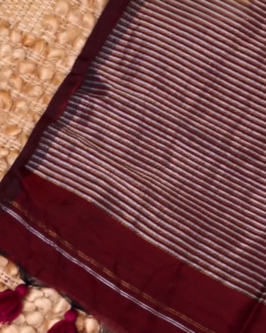 Mulberry Cotton Saree