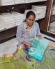 Turquoise Weave Silk Saree