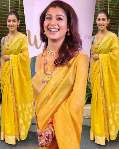Organic Banarasi Wedding Saree – Light & Comfortable