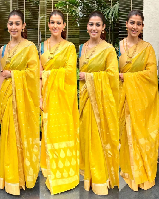 Organic Banarasi Wedding Saree – Light & Comfortable