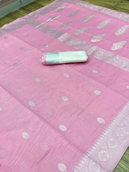 Lilan Soft Cotton Slab Weaving Saree with Rich Blouse