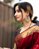 Classic Banarasi Style Lichi Silk Saree with Contrast Border