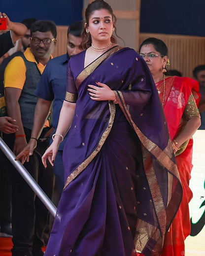 NAYANTHARA COTTON FABRIC SAREE