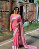 New Slab Weaving Lilan Soft Cotton Saree with Rich Blouse