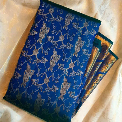 Graceful Organic Banarasi Lichi Silk Wedding Saree