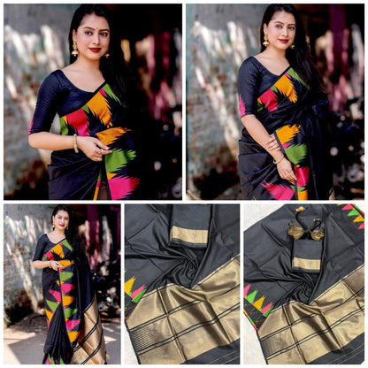 Ultra Light Organic Banarasi Lichi Silk Wedding Saree