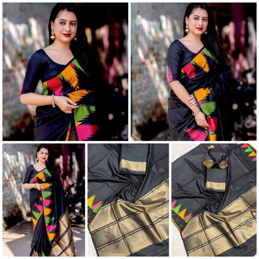 Ultra Light Organic Banarasi Lichi Silk Wedding Saree